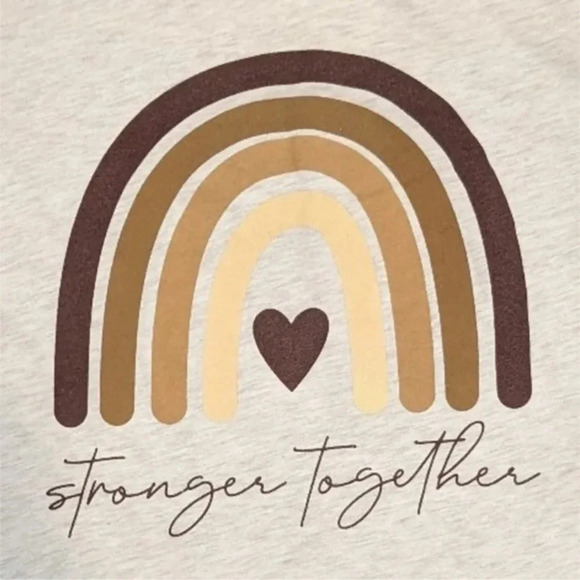 Stronger Together Beige T-shirt, Size Small - Picture 2 of 6